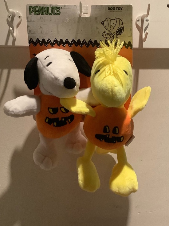 Peanuts Other - Peanuts Snoopy 9” Halloween Plush Pumpkin and Woodstock Dog Toys 2PC NEW
